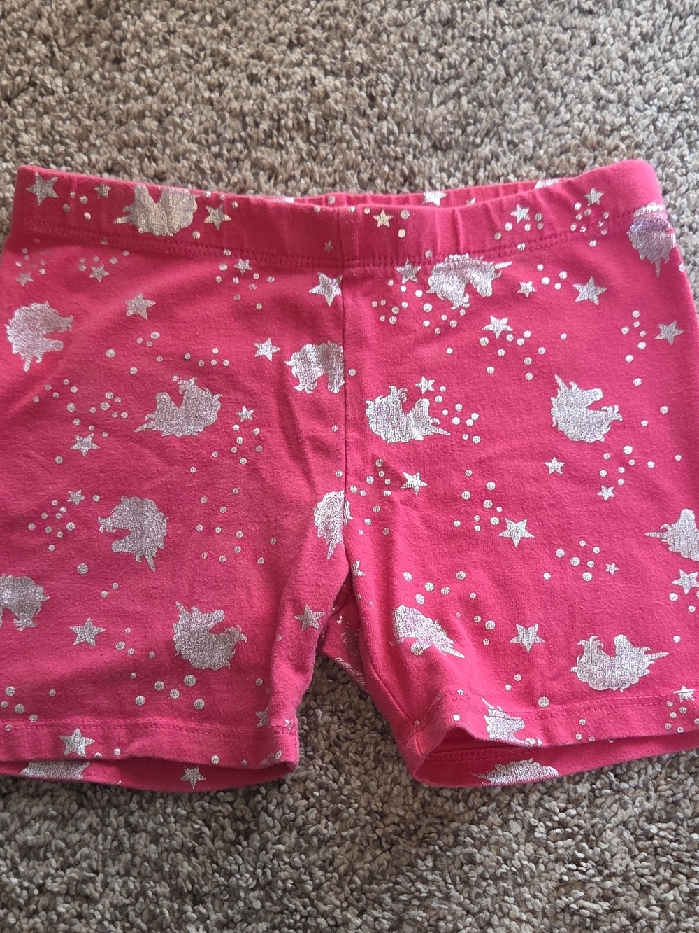 Members Mark Girls Pink Unicorn Print Shorts